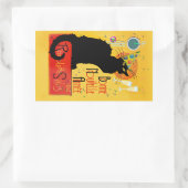 Sticker Rectangulaire Le Conversation Noir - Bonne Nouvelle Année (Sac)