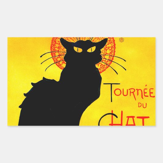 Sticker Rectangulaire Le Conversation Noir Vintage (Devant)