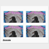 Sticker Rectangulaire Le Corbeau (Feuille)