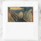 Sticker Rectangulaire Le cri Edvard Munch Art Expressionniste Moderne (Sac)