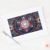 Sticker Rectangulaire Le cube de Metatron - Merkabah (Enveloppe)