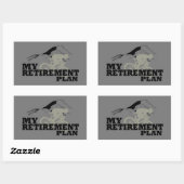 Sticker Rectangulaire Le cyclisme est mon plan de retraite (Feuille)