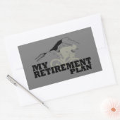 Sticker Rectangulaire Le cyclisme est mon plan de retraite (Enveloppe)