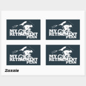 Sticker Rectangulaire le cyclisme est mon régime de retraite (Feuille)