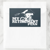 Sticker Rectangulaire le cyclisme est mon régime de retraite (Sac)