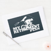 Sticker Rectangulaire le cyclisme est mon régime de retraite (Enveloppe)