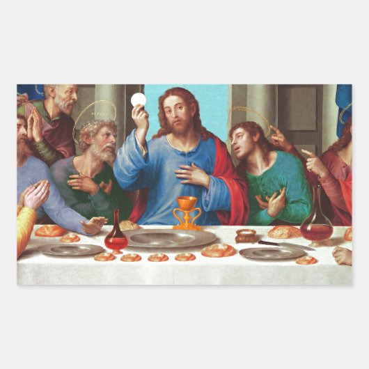 Sticker Rectangulaire Le dernier souper (Devant)
