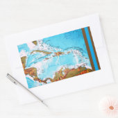 Sticker Rectangulaire Le des Caraïbes (carte) (Enveloppe)