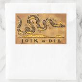 Sticker Rectangulaire Le dessin de Benjamin Franklin (Sac)