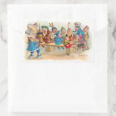 Sticker Rectangulaire Le dîner de Noël du "brownie" (Sac)