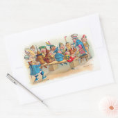 Sticker Rectangulaire Le dîner de Noël du "brownie" (Enveloppe)