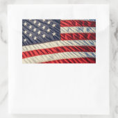 Sticker Rectangulaire Le drapeau américain (Sac)