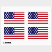 Sticker Rectangulaire Le drapeau américain (Feuille)