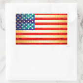 Sticker Rectangulaire Le drapeau américain de l'argent (Sac)