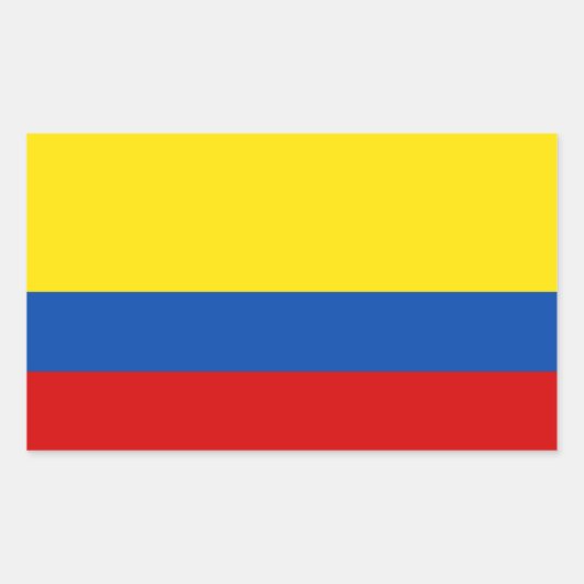 Sticker Rectangulaire Le drapeau de la Colombie (Devant)