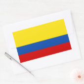 Sticker Rectangulaire Le drapeau de la Colombie (Enveloppe)