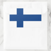Sticker Rectangulaire Le drapeau de la Finlande - Siniristilippu (Sac)