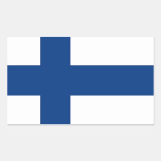 Sticker Rectangulaire Le drapeau de la Finlande - Siniristilippu (Devant)