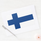 Sticker Rectangulaire Le drapeau de la Finlande - Siniristilippu (Enveloppe)