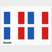 Sticker Rectangulaire Le drapeau de la France (Feuille)