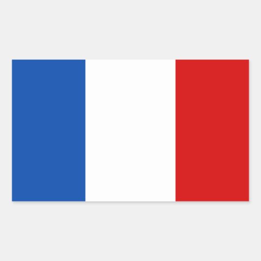 Sticker Rectangulaire Le drapeau de la France (Devant)