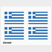 Sticker Rectangulaire Le drapeau de la Grèce  (Feuille)