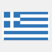 Sticker Rectangulaire Le drapeau de la Grèce  (Devant)
