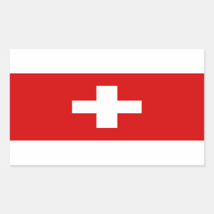 Sticker Rectangulaire Le drapeau de la Suisse