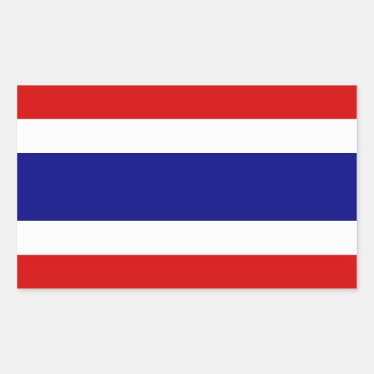 Sticker Rectangulaire Le drapeau de la Thaïlande (Devant)