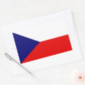 Sticker Rectangulaire Le drapeau de République Tchèque (Enveloppe)