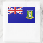Sticker Rectangulaire Le drapeau des Îles Vierges britanniques (Sac)