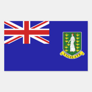 Sticker Rectangulaire Le drapeau des Îles Vierges britanniques