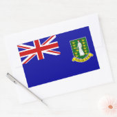 Sticker Rectangulaire Le drapeau des Îles Vierges britanniques (Enveloppe)