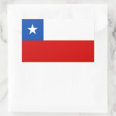 Sticker Rectangulaire Le drapeau du Chili (Sac)