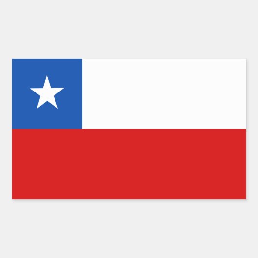 Sticker Rectangulaire Le drapeau du Chili (Devant)