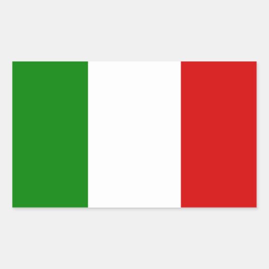 Sticker Rectangulaire Le drapeau italien (Devant)