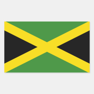Sticker Rectangulaire Le drapeau jamaïcain