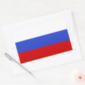 Sticker Rectangulaire Le drapeau russe (Enveloppe)