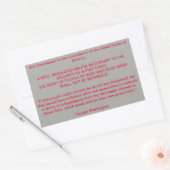 Sticker Rectangulaire Le droit inaliénable de porter des armes. (Enveloppe)