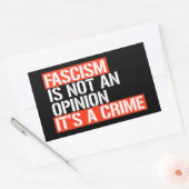 Sticker Rectangulaire Le fascisme n'est pas une opinion (Enveloppe)