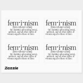Sticker Rectangulaire Le féminisme défini (Feuille)