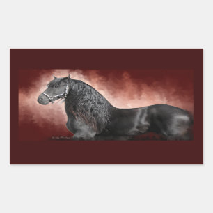 Sticker Rectangulaire Le feu frison