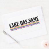 Sticker Rectangulaire Le gâteau porte le nom 2 - AC (Enveloppe)