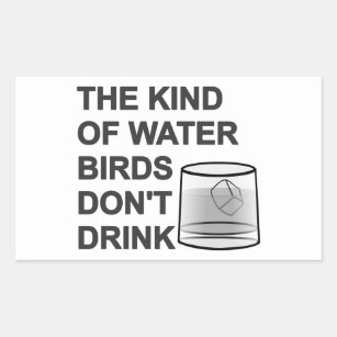 Sticker Rectangulaire Le genre d'oiseaux aquatiques ne boivent pas