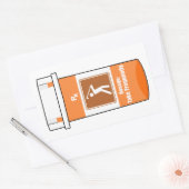 Sticker Rectangulaire Le golf est ma drogue (Enveloppe)