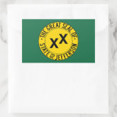 Sticker Rectangulaire Le grand drapeau de l'Etat de Jefferson, USA (Sac)