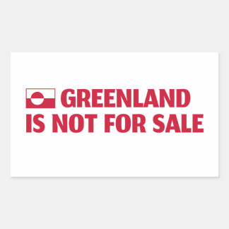 Sticker Rectangulaire Le Groenland n'est pas à vendre !