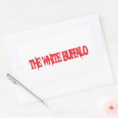 Sticker Rectangulaire le groupe de bisons blancs (Enveloppe)