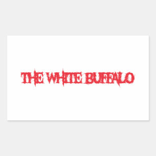 Sticker Rectangulaire le groupe de bisons blancs