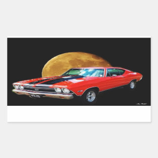 Sticker Rectangulaire Le Heartbeat de l'Amérique d'hier Chevrolet